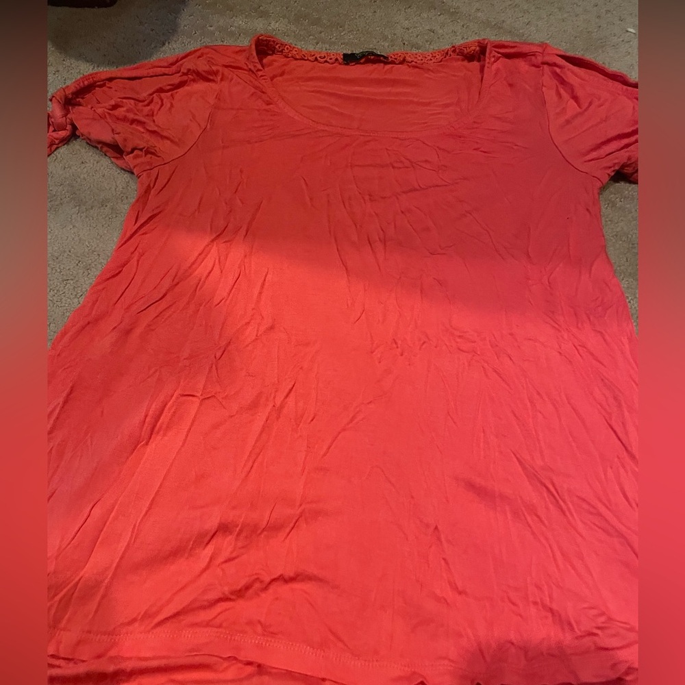 Cupio Orange Short Sleeve Tee Top